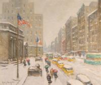 Wiggins, Guy Carleton - winter on the avenue at 42nd street